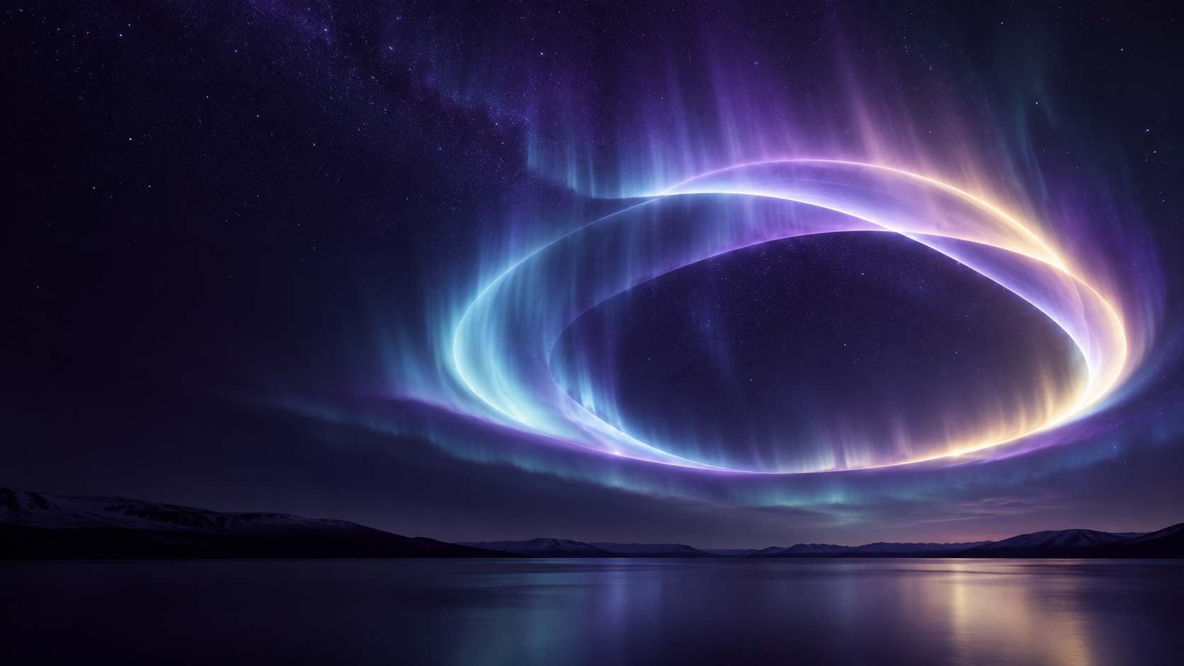 Aurore nacrée inspirée du logo Horizon Origin